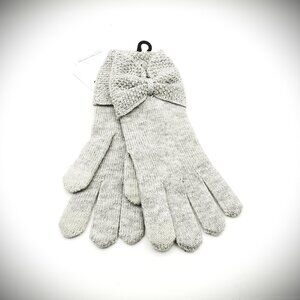 UGG Bow Knit Gloves in Greyheather Color One Size